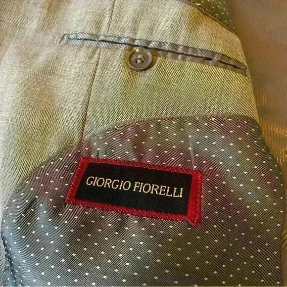 Giorgio Fiorelli Men’s Blazer Suit Jacket Sport Coat Grey - Picture 8 of 13